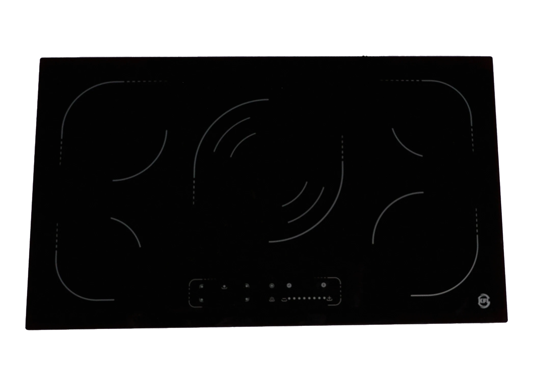 vc950 90cm surface black glass electric burner0525